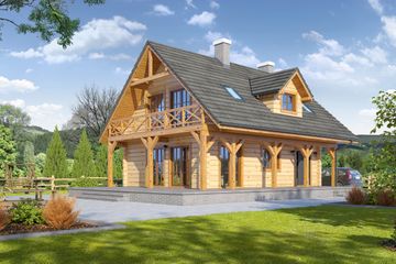  Projekt domu Świdnica dw 7a (KRP1510) - projekt domu parterowego z poddaszem - Zdjęcie 1