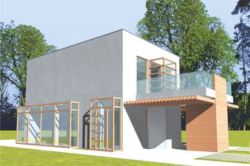  Projekt domu Piotr (z wiatą) (WRC1292) - projekt domu z pełnym piętrem - Zdjęcie 1