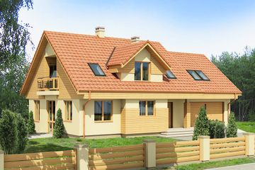  Projekt domu Ptyś 2G (BSB1049) - projekt domu parterowego z poddaszem - Zdjęcie 1
