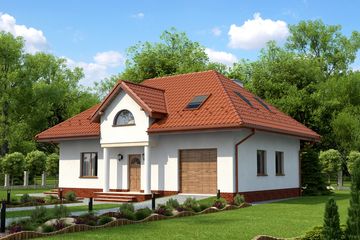  Projekt domu Asturia (KRH1256) - projekt domu parterowego z poddaszem - Zdjęcie 1