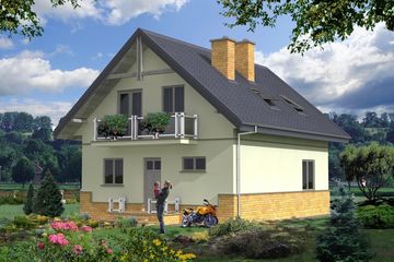  Projekt domu Limone (KRH1259) - projekt domu parterowego z poddaszem - Zdjęcie 1