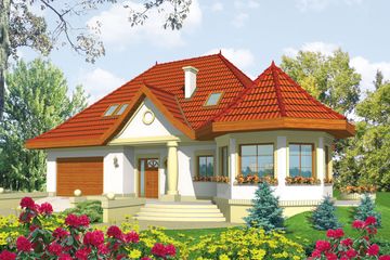  Projekt domu Esmeralda G2 (mała) (WRC2316) - projekt domu parterowego z poddaszem - Zdjęcie 1