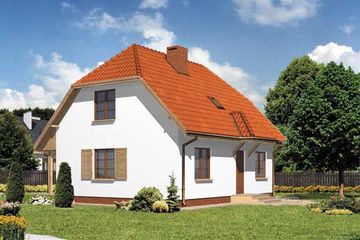  Projekt domu WB-3394 (KRA1033) - projekt domu parterowego z poddaszem - Zdjęcie 1