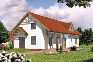  Projekt domu WB-3395 (KRA1034) - projekt domu parterowego z poddaszem - Zdjęcie 1