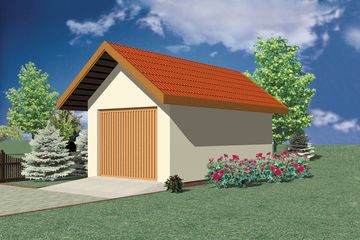  Projekt garażu WB-3846 (KRA1044) - projekt garażu parterowego - Zdjęcie 1