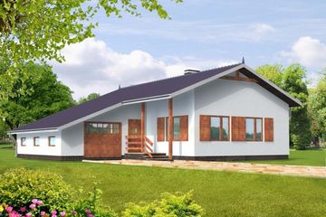 Projekt domu Magda drewniany (WAN1011) - projekt domu parterowego - Zdjęcie 1
