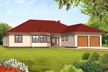  Projekt domu Aurelia drewniany (WAN1015) - projekt domu parterowego - Zdjęcie 1