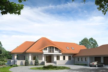  Projekt domu Cis (BSA1613) - projekt domu parterowego z poddaszem - Zdjęcie 1