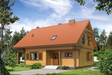  Projekt domu Indygo 2 dr-S (BSA1620) - projekt domu parterowego z poddaszem - Zdjęcie 1