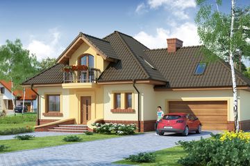  Projekt domu Ozyrys G2 (WRW1134) - projekt domu parterowego z poddaszem - Zdjęcie 1
