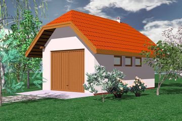  Projekt garażu WB-3861 (KRA1045) - projekt garażu parterowego - Zdjęcie 2