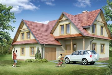  Projekt domu 169 DL drewniany (WAN1018) - projekt domu parterowego z poddaszem - Zdjęcie 1