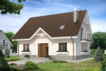 Projekt domu Lawenda (BSA1630) - projekt domu parterowego z poddaszem - Zdjęcie 1