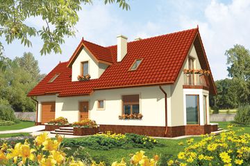  Projekt domu Megi II G1 (WRC1936) - projekt domu parterowego z poddaszem - Zdjęcie 1