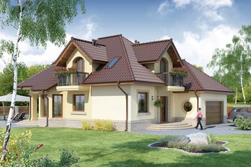  Projekt domu Swetoniusz 2 (WRW1173) - projekt domu parterowego z poddaszem - Zdjęcie 1