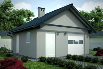  Projekt garażu G67 - Budynek garażowo - gospodarczy (PRA1081) - projekt garażu parterowego - Zdjęcie 1