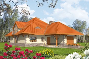  Projekt domu Sława G1 (WRC1315) - projekt domu parterowego z poddaszem - Zdjęcie 1