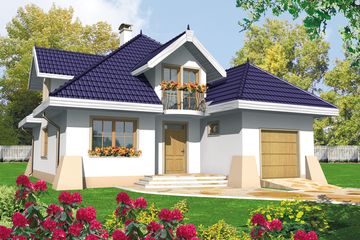  Projekt domu Salma G1 (WRC1321) - projekt domu parterowego z poddaszem - Zdjęcie 1