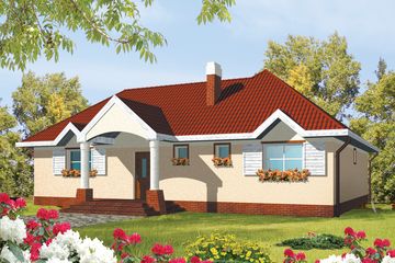  Projekt domu Beata (WRC1492) - projekt domu parterowego - Zdjęcie 1
