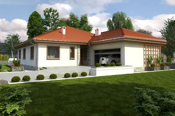  Projekt domu Sroka III z garażem 2-st. [A] (WRF1517) - projekt domu parterowego - Zdjęcie 1