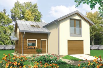  Projekt domu Lili G1 (WRC1124) - projekt domu parterowego z poddaszem - Zdjęcie 1