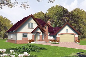  Projekt domu Liliana G2 (WRC1125) - projekt domu parterowego z poddaszem - Zdjęcie 1