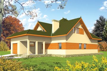  Projekt domu Lilka G1 (WRC1126) - projekt domu parterowego z poddaszem - Zdjęcie 1