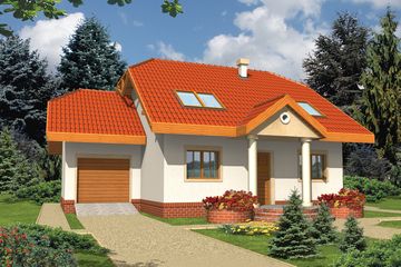  Projekt domu Perełka G1 (WRC1299) - projekt domu parterowego z poddaszem - Zdjęcie 1