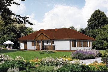  Projekt domu WB-3308 (KRA1049) - projekt domu parterowego - Zdjęcie 1