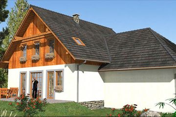  Projekt domu L-78 Dom szkieletowy (BBD1113) - projekt domu parterowego z poddaszem - Zdjęcie 1