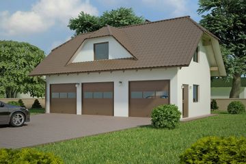  Projekt garażu G98 - Budynek garażowo - gospodarczy (PRA1112) - projekt garażu parterowego - Zdjęcie 1