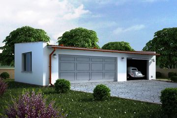  Projekt garażu G103 - Budynek garażowy (PRA1117) - projekt garażu parterowego - Zdjęcie 1