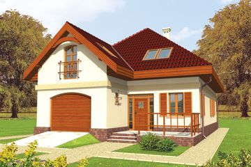  Projekt domu Rozala G1 (WRC1325) - projekt domu parterowego z poddaszem - Zdjęcie 1