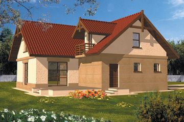  Projekt domu Marianna (WRC1138) - projekt domu parterowego z poddaszem - Zdjęcie 1