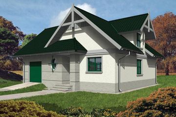  Projekt domu Marianna II (WRC1140) - projekt domu parterowego z poddaszem - Zdjęcie 1