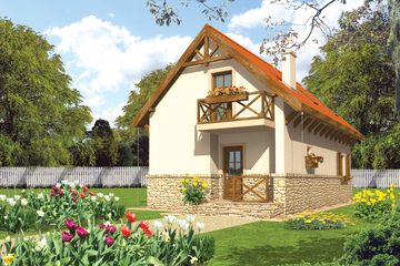  Projekt domu Marika (WRC1143) - projekt domu parterowego z poddaszem - Zdjęcie 1