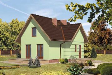  Projekt domu WB-3918 (KRA1060) - projekt domu parterowego z poddaszem - Zdjęcie 1