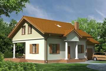  Projekt domu AH 033 (GDC1006) - projekt domu parterowego z poddaszem - Zdjęcie 4