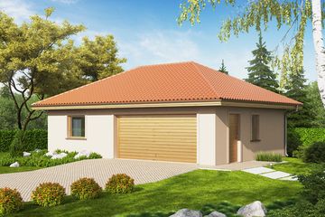  Projekt garażu G38 (WRC2331) - projekt garażu parterowego - Zdjęcie 1