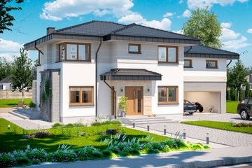  Projekt domu Emilian (WOE1011) - projekt domu z pełnym piętrem - Zdjęcie 1