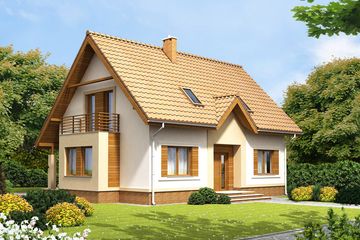  Projekt domu Amaretto (WOF1003) - projekt domu parterowego z poddaszem - Zdjęcie 1