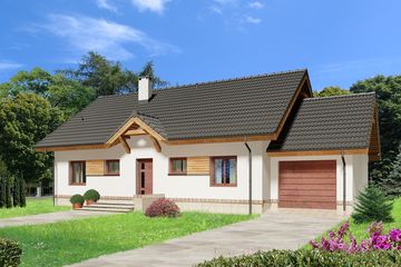 Projekt domu Luana II (WOE1012) - projekt domu parterowego - Zdjęcie 1