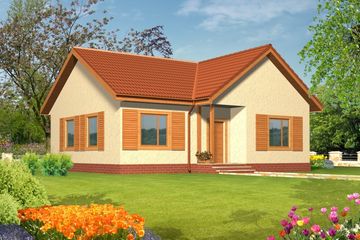  Projekt domu 86 drewniany (WAN1025) - projekt domu parterowego - Zdjęcie 1