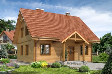  Projekt domu Pliszka 2 dr-S (BSA1638) - projekt domu parterowego z poddaszem - Zdjęcie 1