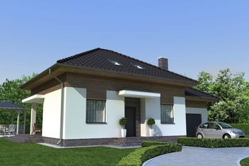 Projekt domu AH 053 (GDC1010) - projekt domu parterowego z poddaszem - Zdjęcie 1