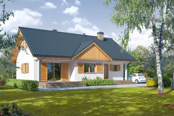  Projekt domu Bolesławice 3m (KRP1448) - projekt domu parterowego - Zdjęcie 1