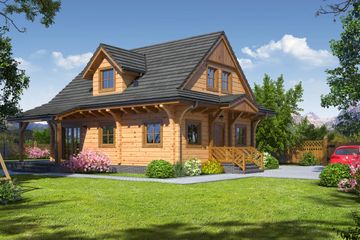  Projekt domu Rydzowo 3 (KRP1450) - projekt domu parterowego z poddaszem - Zdjęcie 1