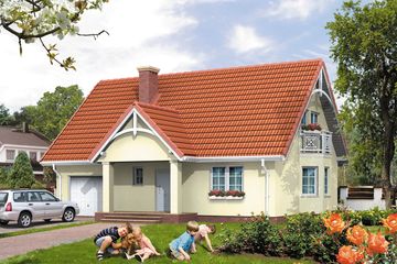  Projekt domu Poemat 3 (BSA1193) - projekt domu parterowego z poddaszem - Zdjęcie 1