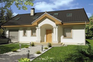  Projekt domu Wrzos 1a-1g (WRD1083) - projekt domu parterowego z poddaszem - Zdjęcie 1