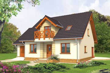  Projekt domu Marina G1 (WRC1145) - projekt domu parterowego z poddaszem - Zdjęcie 1